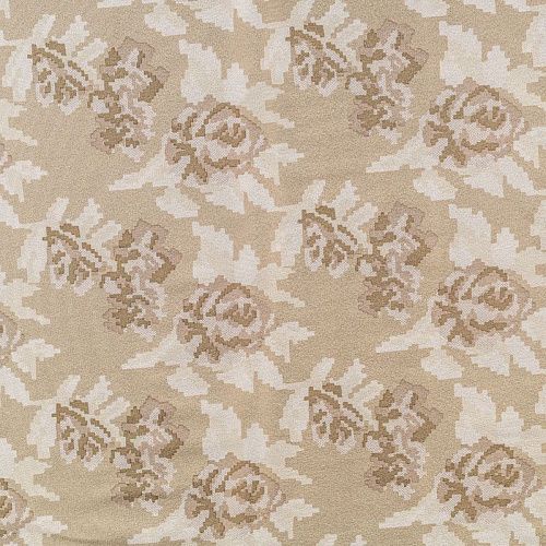 Крепдешин натуральный К4-0015 серо-бежевый принтованный