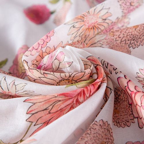 Батист 003-19923 белый принтованный