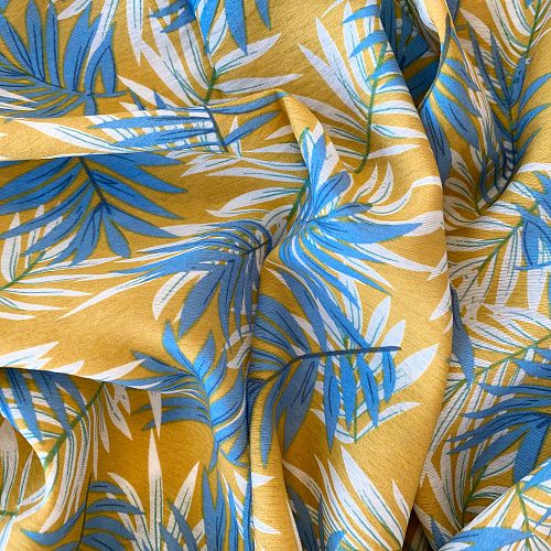 Тенсел К33-137 горчичный принтованный