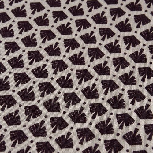 Коттон стрейч 063-12070 молочный принтованный