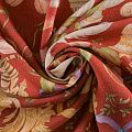 Вискоза с люрексом 009-12100 красно-терракотовый принтованный