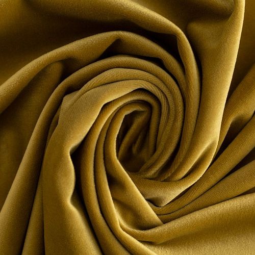 Ткань портьерная бархат h-300 см 512-02-225 горчичный однотонный