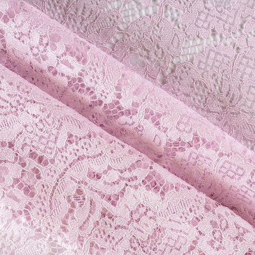 Гипюр К33-505 розовый однотонный
