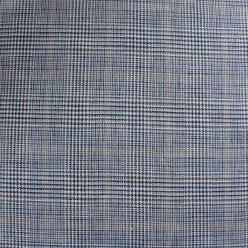 Лен натуральный 035-11973 голубой принтованный