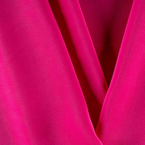 Крепдешин натуральный К36-183 фуксия однотонный