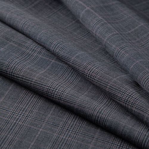 Шерсть костюмная 025-20223 серый клетка