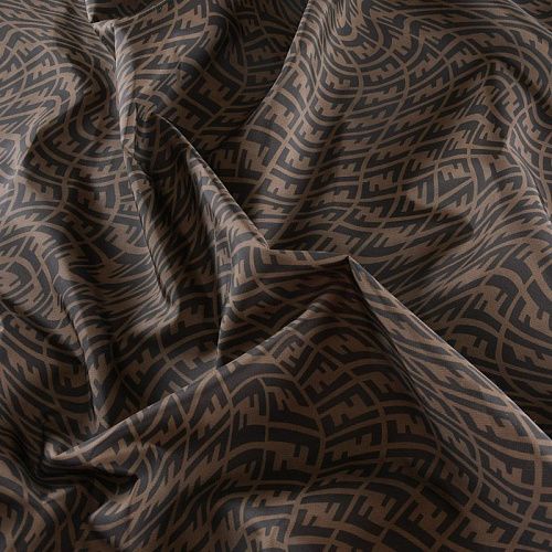 Ткань плащевая 042-11771 коричневый принтованный