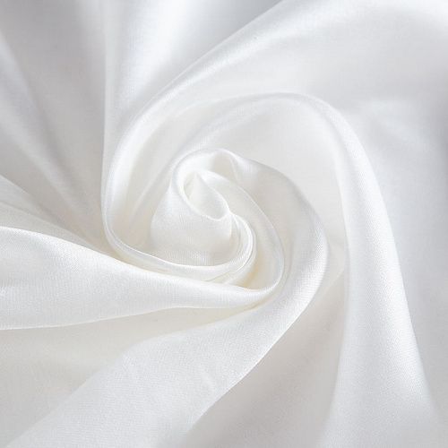 Шелк-батист 003-16487 молочный однотонный
