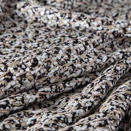 Твид 052-20214 бежево-черный