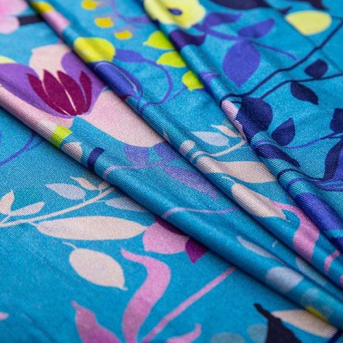 Трикотаж холодный 056-19934 голубой принтованный