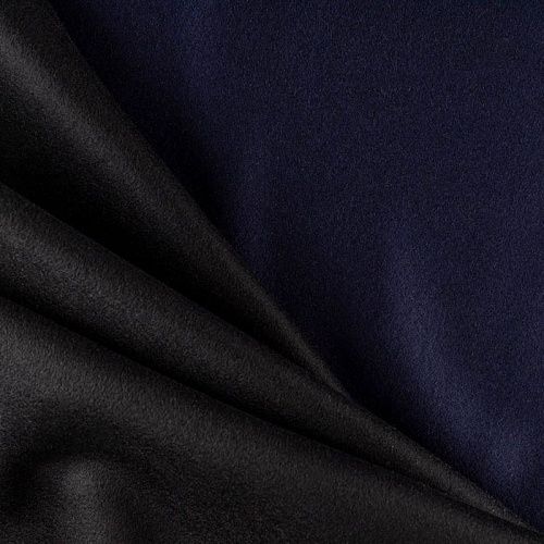 Кашемир 2-х сторонний К32-544 черно-синий однотонный