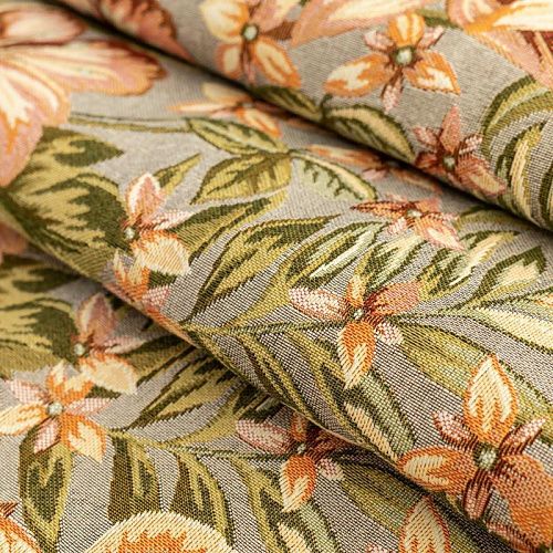 Гобелен гостиный 513-02-16 светло-серый лилии