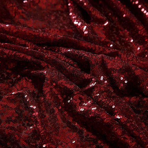 Пайетки на сетке 055-19021 бордовый