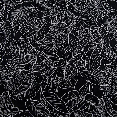 Штапель 069-17533 черный принтованный