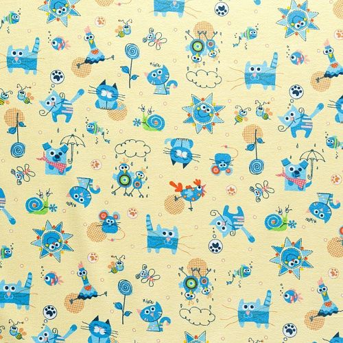 Фланель 060-08263 желтый принтованный