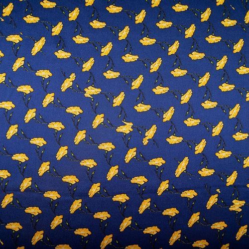 Твил-шелк натуральный купон (крой) 064-19919 синий принтованный