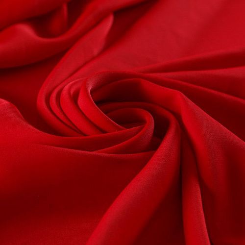Креп стрейч 026-13128 красный однотонный