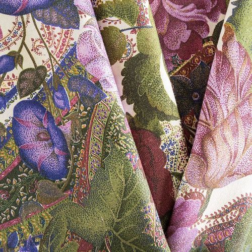 Шерсть плательная 066-02258 молочный принтованный