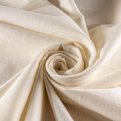 Лен натуральный К07-040 молочный однотонный