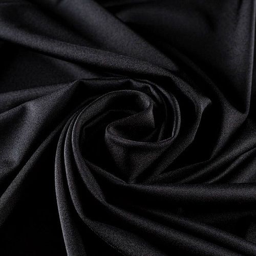 Лайкра К33-085 черный однотонный