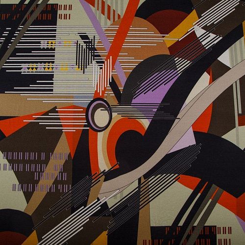 Трикотаж 056-16322 черный принтованный