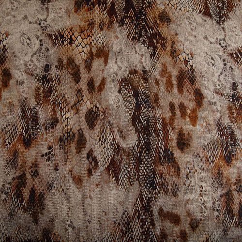 Лен натуральный Salvatore Ferragamo 035-16965 серо-бежевый принтованный