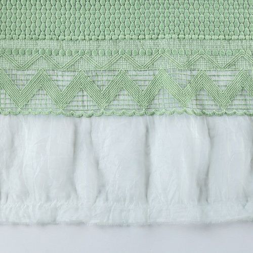 Гипюр-макраме на органзе 012-08455 фисташковый 