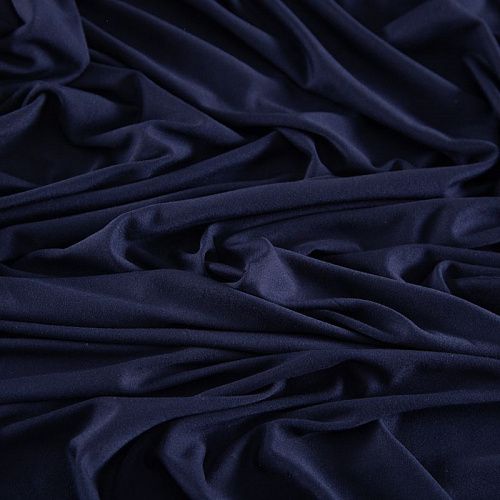 Трикотаж 056-20389 темно-синий однотонный