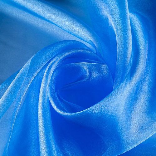 Органза К33-999 лазурно-синий однотонный col.39