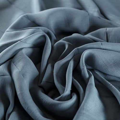 Шифон К28-824 серый однотонный