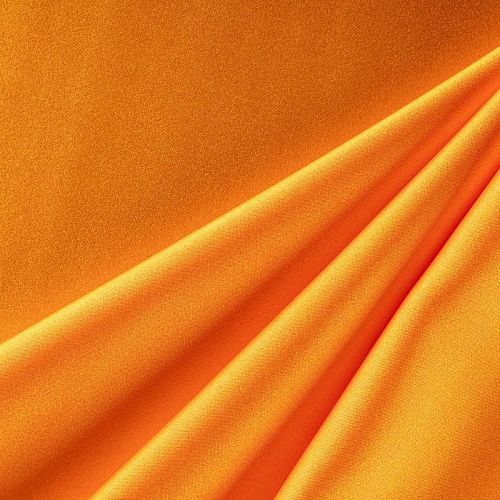 Шелк синтетический стрейч К1-388 морковно-оранжевый однотонный