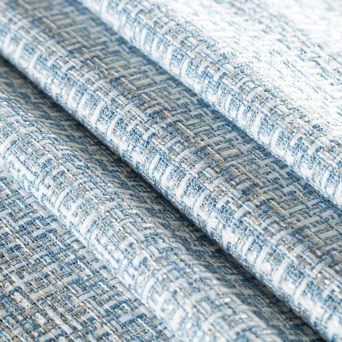 Твид-рогожка 052-04396 бело-голубой