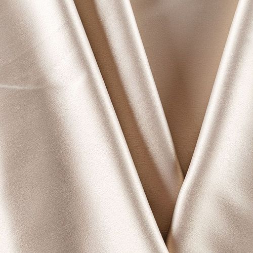 Сатин стрейч 001-08134 экрю однотонный
