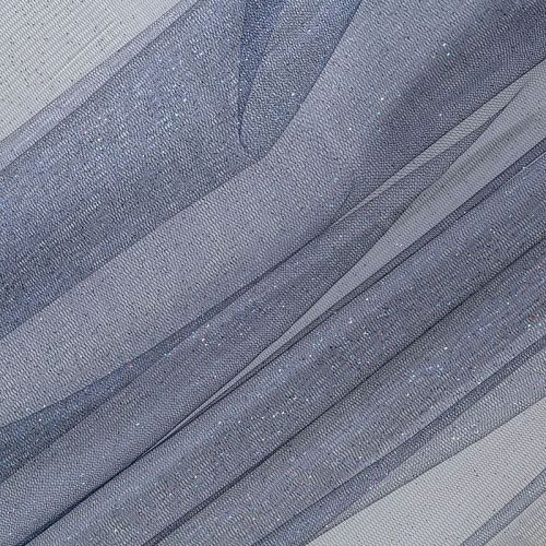 Фатин с напылением К33-957 темно-синий однотонный