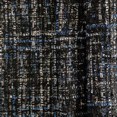 Твид шанель 1120-341-025-0005 черно-синий 