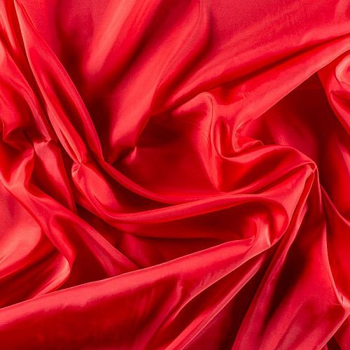 Шелк натуральный К15-1254 красный однотонный