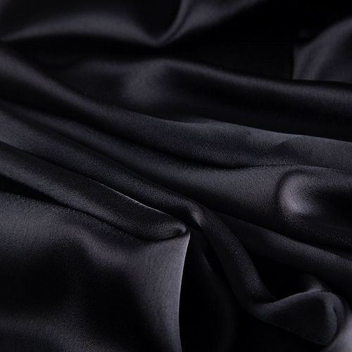 Креп кади 026-20117 черный однотонный