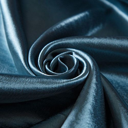 Креп-сатин крэш 001-13646 морская волна однотонный