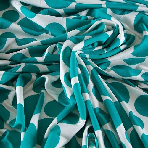 Трикотаж масло 056-12527 белый принтованный