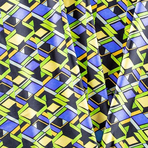 Лайкра 005-01241 желтый принтованный