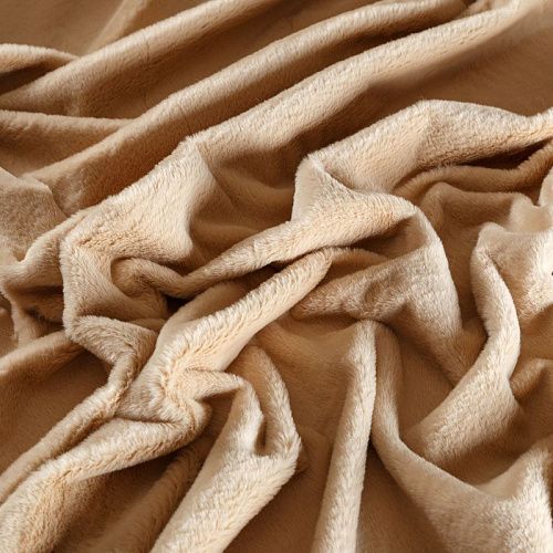 Мех искусственный 037-04418 кремовый однотонный