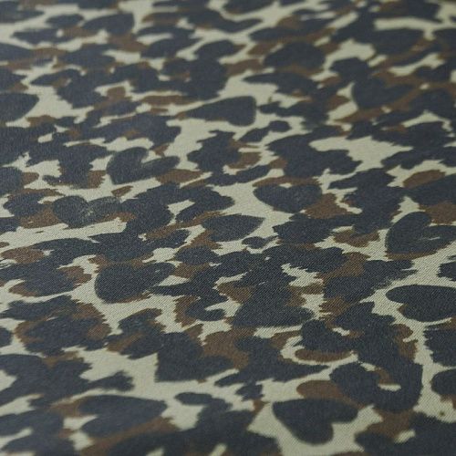 Коттон стрейч 063-12057 зеленый принтованный