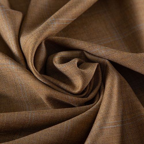 Ткань костюмная 025-19936 карамельный принтованный