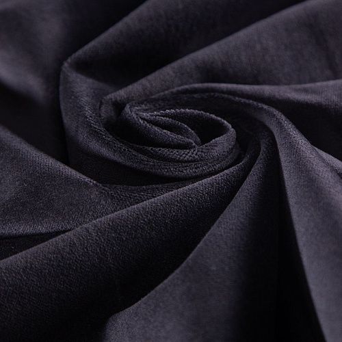 Бархат хлопковый 002-19955 черный однотонный