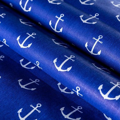 Бязь 007-00670 фиолетово-синий принтованный