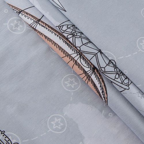 Бязь 007-13513 светло-серый принтованный