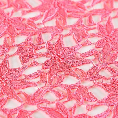 Гипюр-макраме К03-538 кораллово-розовый
