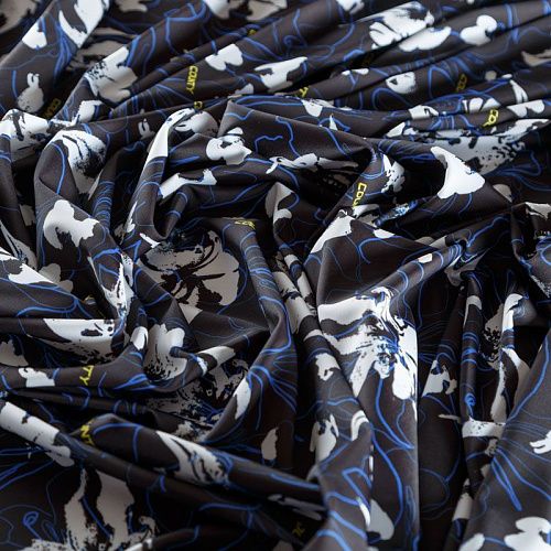 Лайкра 005-06295 черный принтованный