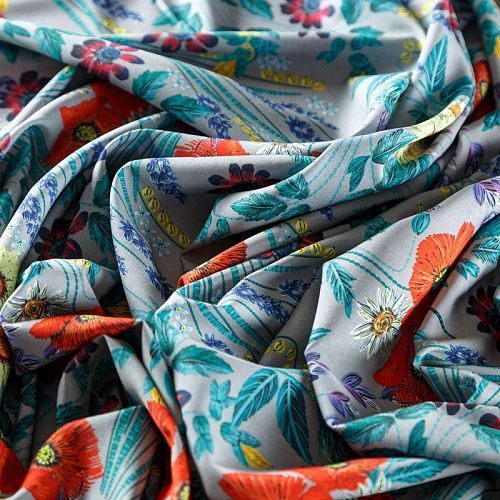 Вискоза "Лоренцо" 036-08330 светло-серый принтованный