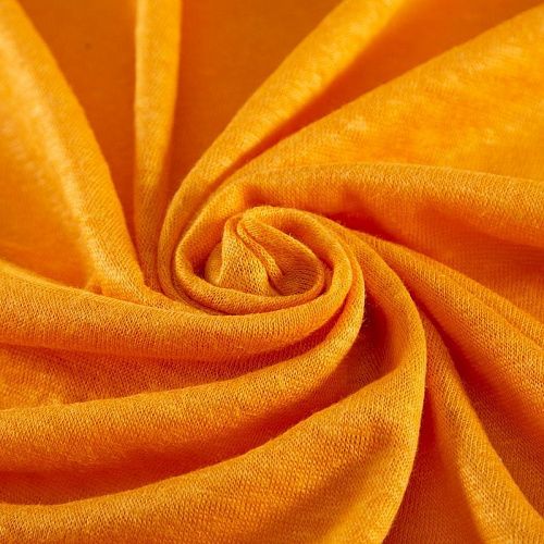 Трикотаж льняной 056-20353 оранжевый